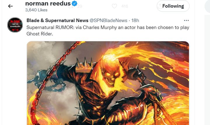 Norman Reedus fuels speculation he'll play Ghost Rider in MCU