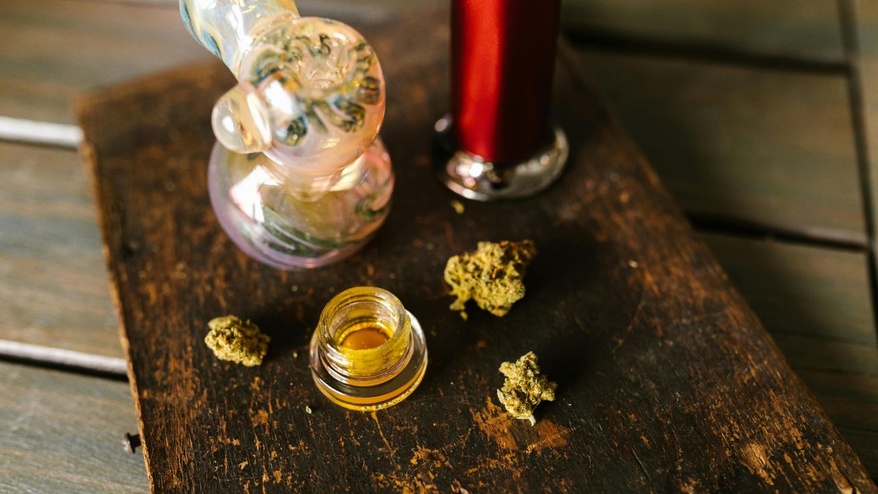 A jar of live resin cannabis concentrate
